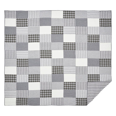 Sawyer Mill Black Luxury King Quilt 120Wx105L VHC Brands - The Fox Decor